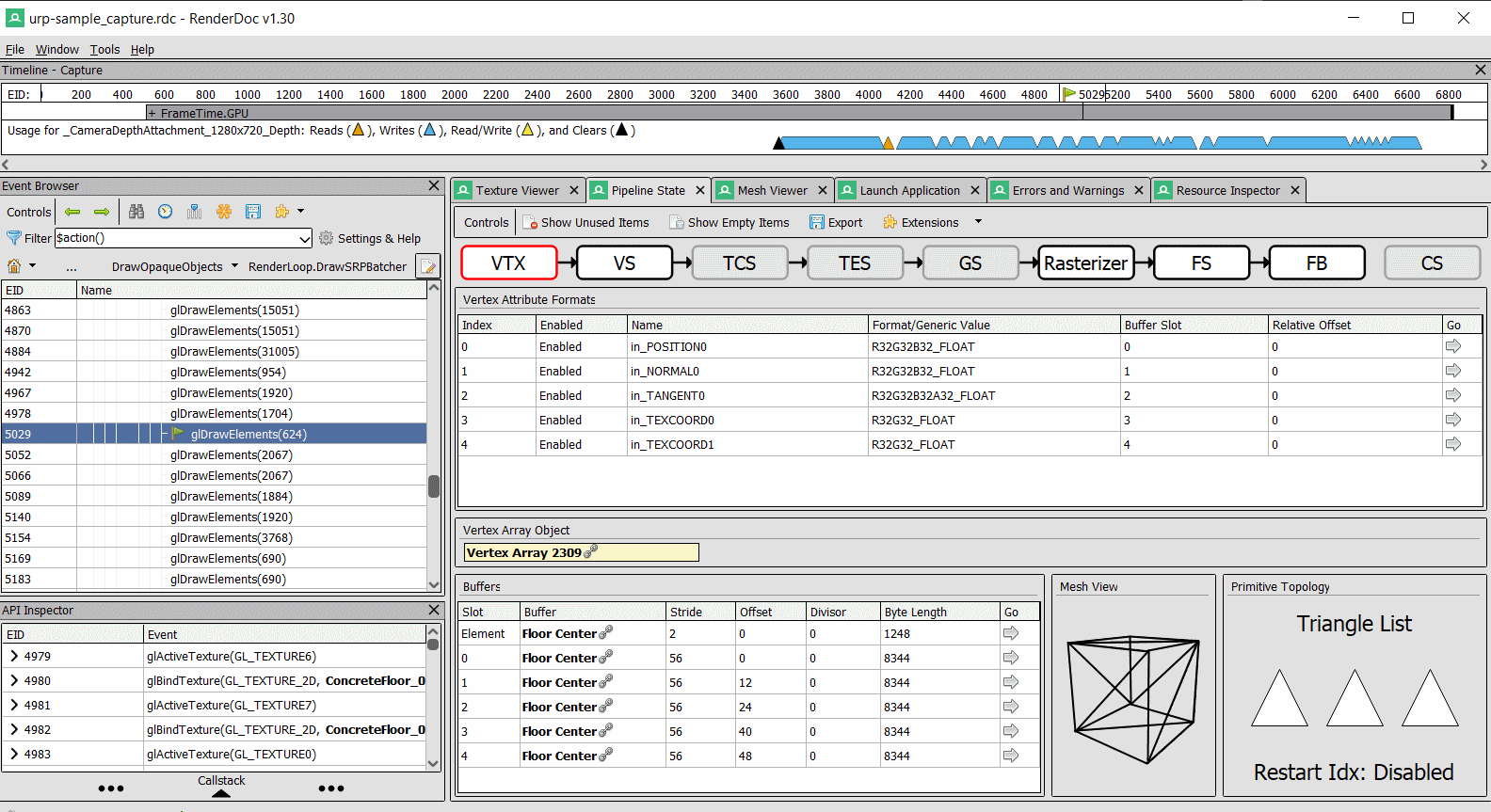 Pipeline State Window